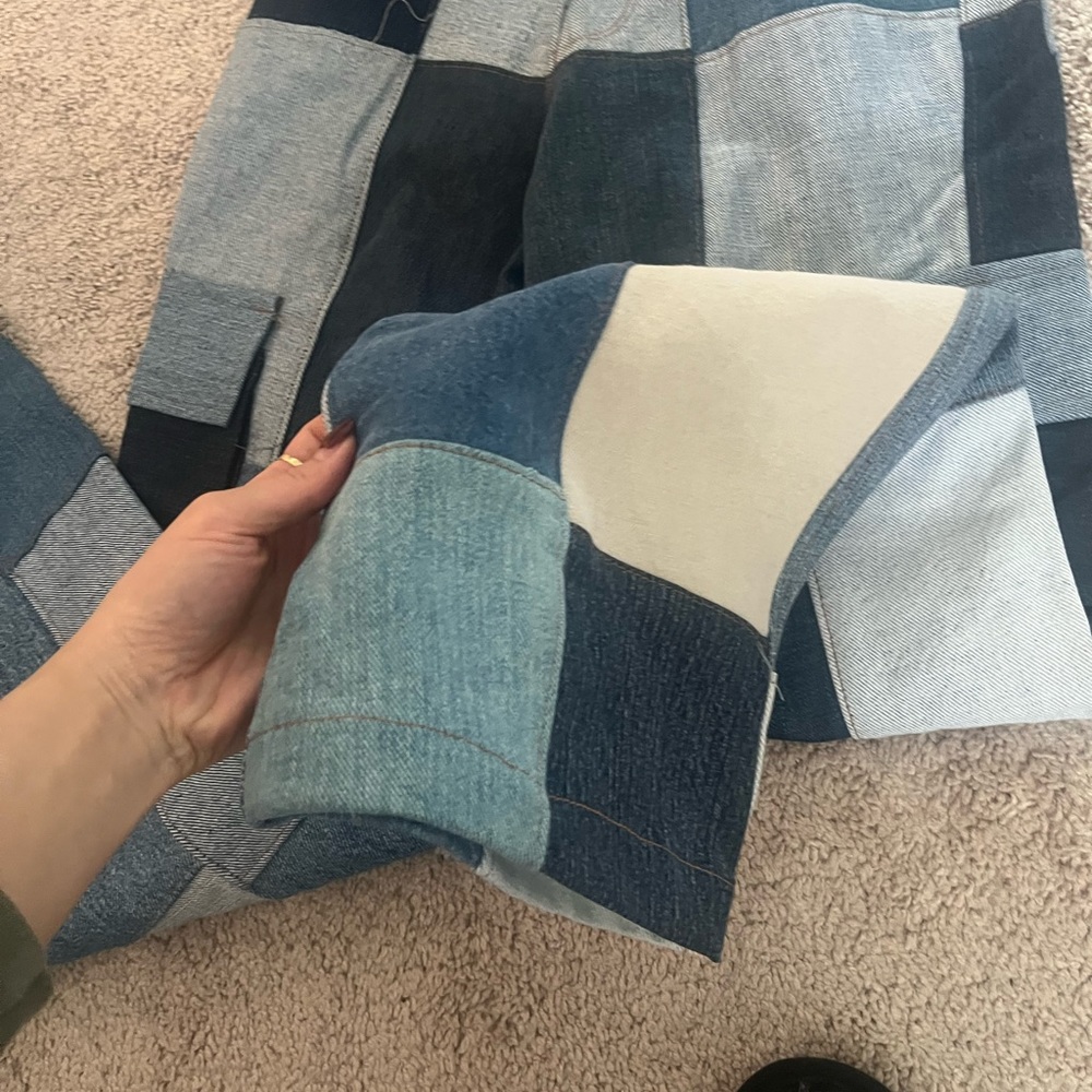 Custom unique denim patch jeans - Picture 5 of 7